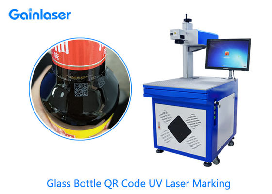AC110V 0.02mm Scanner Mesin Penandaan Laser UV Kaca