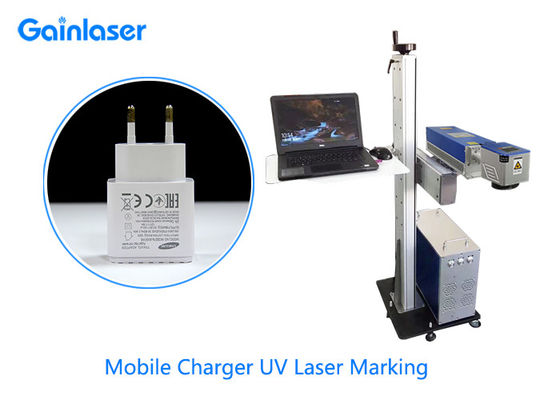AC220V Win XP Flying UV Laser Marking System Untuk Kaca